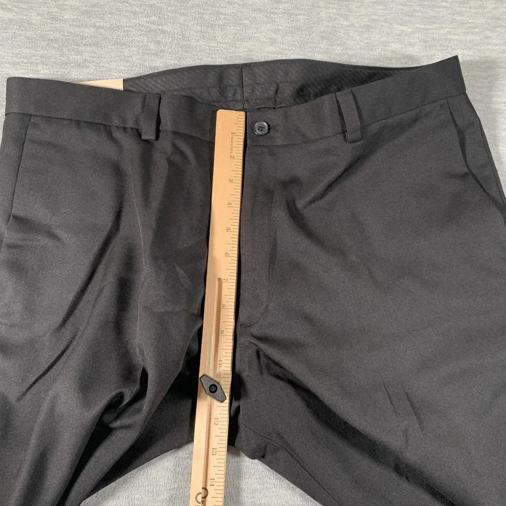 Haggar Dress Pants Mens 38x30 Black Classic Fit Gabardine Work Business